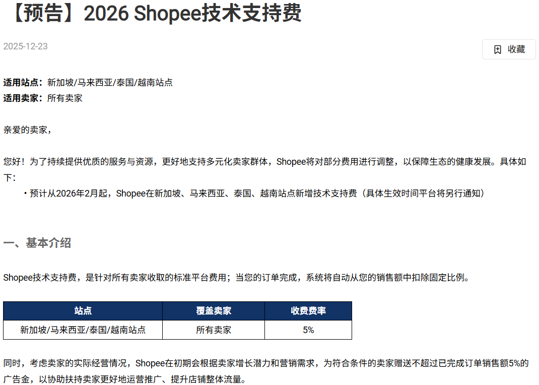 费率再涨，Shopee挥刀：5%技术费砍向卖家